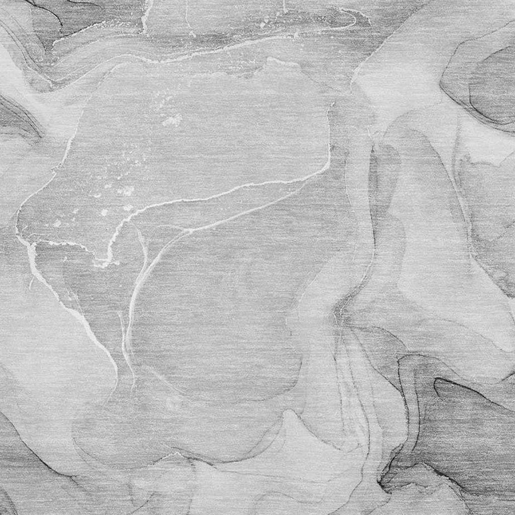 3' X 5' Gray And Ivory Abstract Washable Area Rug With UV Protection - HomeRoots - Flyclothing LLC
