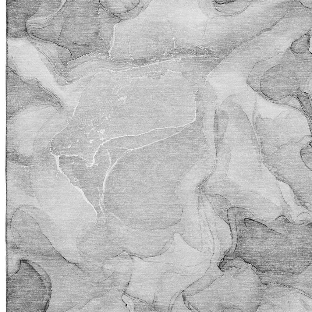 5' X 8' Gray And Ivory Abstract Washable Area Rug With UV Protection - HomeRoots - Flyclothing LLC