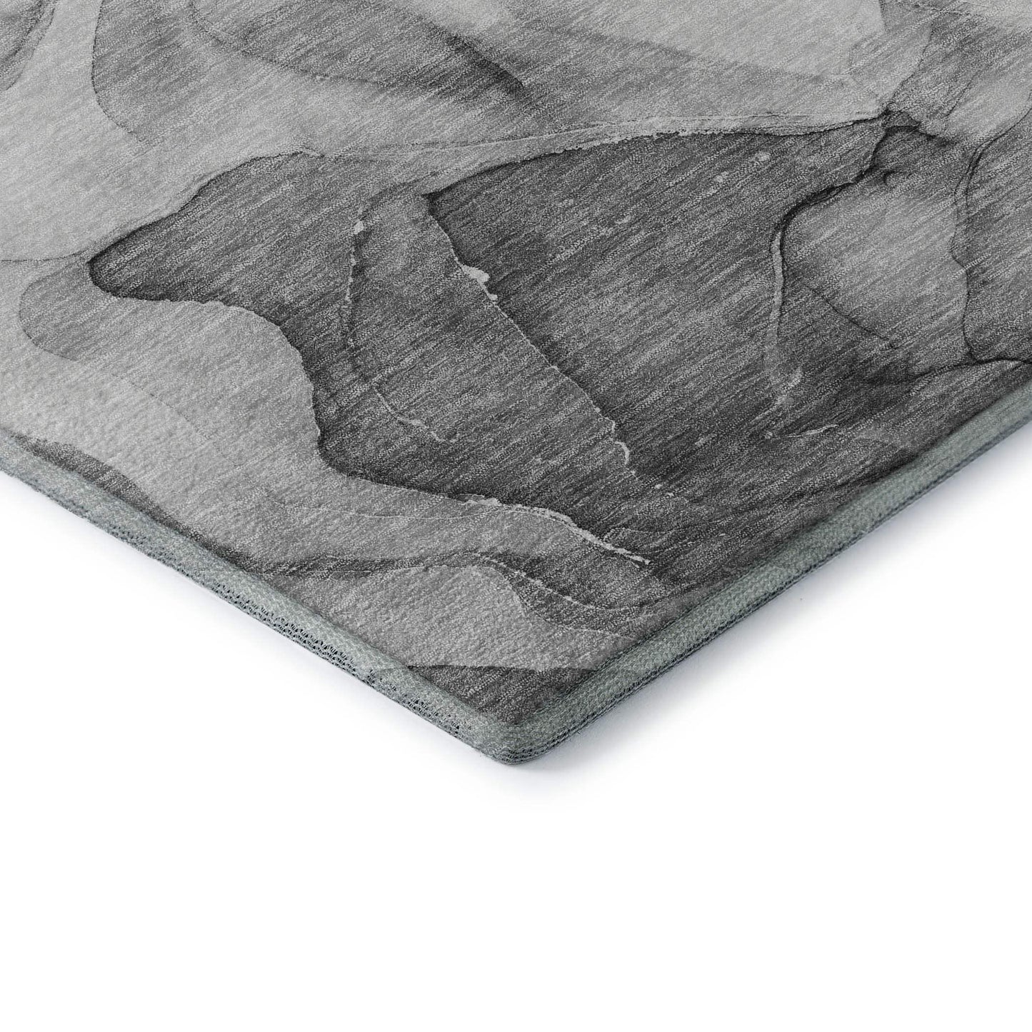 10' X 14' Gray And Ivory Abstract Washable Area Rug With UV Protection - HomeRoots - Flyclothing LLC