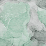 5' X 8' Green Gray And Ivory Abstract Washable Area Rug With UV Protection - HomeRoots - Flyclothing LLC