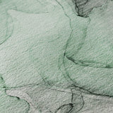 8' Green Gray And Ivory Abstract Washable Round Rug With UV Protection - HomeRoots - Flyclothing LLC