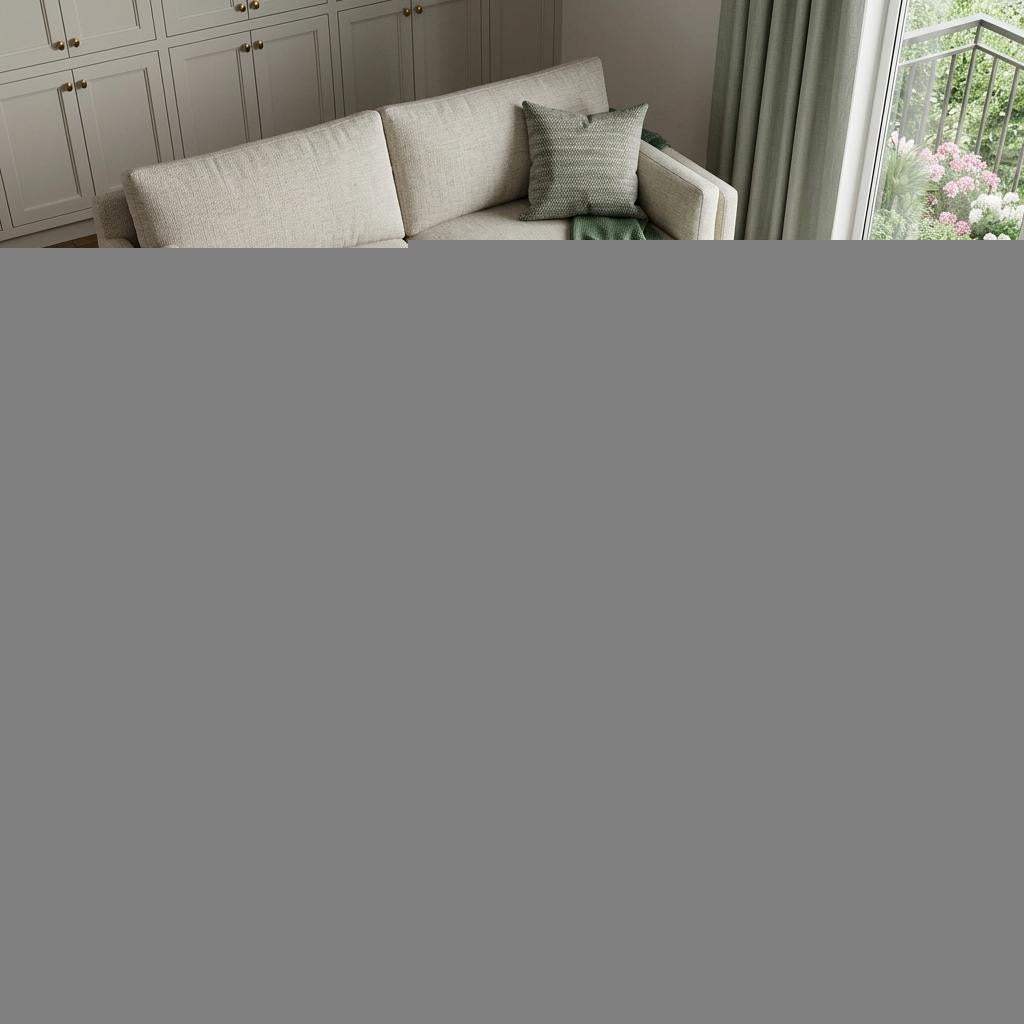 9' X 12' Green Gray And Ivory Abstract Washable Area Rug With UV Protection - HomeRoots - Flyclothing LLC