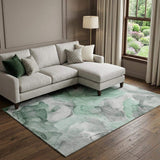 10' X 14' Green Gray And Ivory Abstract Washable Area Rug With UV Protection - HomeRoots - Flyclothing LLC