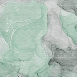 10' X 14' Green Gray And Ivory Abstract Washable Area Rug With UV Protection - HomeRoots - Flyclothing LLC
