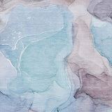 3' X 5' Navy Blue Purple And Gray Abstract Washable Area Rug With UV Protection - HomeRoots - Flyclothing LLC
