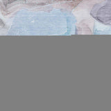 5' X 8' Navy Blue Purple And Gray Abstract Washable Area Rug With UV Protection - HomeRoots - Flyclothing LLC
