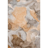 3' X 5' Orange Gray And Ivory Abstract Washable Area Rug With UV Protection - HomeRoots - Flyclothing LLC