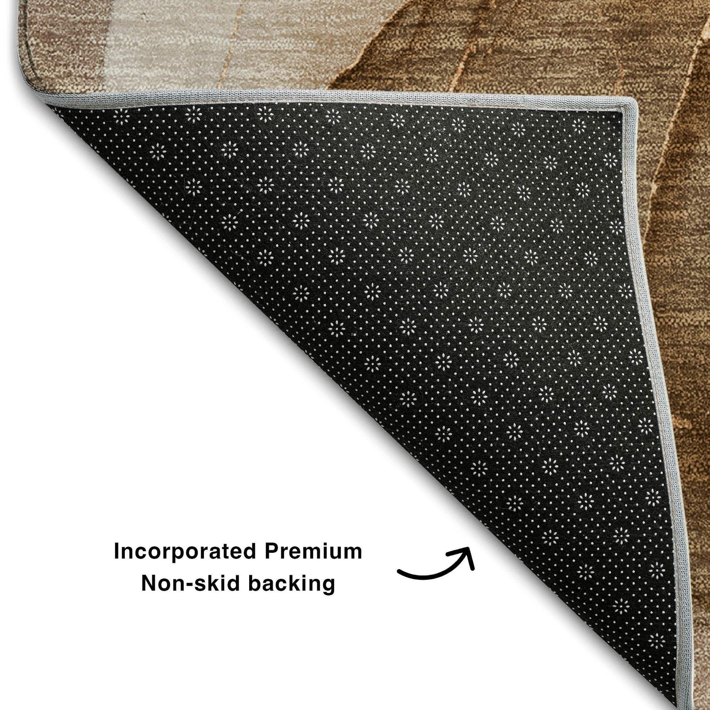 3' X 5' Orange Gray And Ivory Abstract Washable Area Rug With UV Protection - HomeRoots - Flyclothing LLC