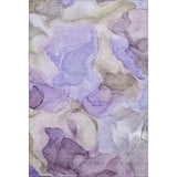 3' X 5' Purple And Gray Abstract Washable Area Rug With UV Protection - HomeRoots - Flyclothing LLC