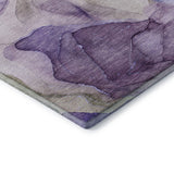 3' X 5' Purple And Gray Abstract Washable Area Rug With UV Protection - HomeRoots - Flyclothing LLC