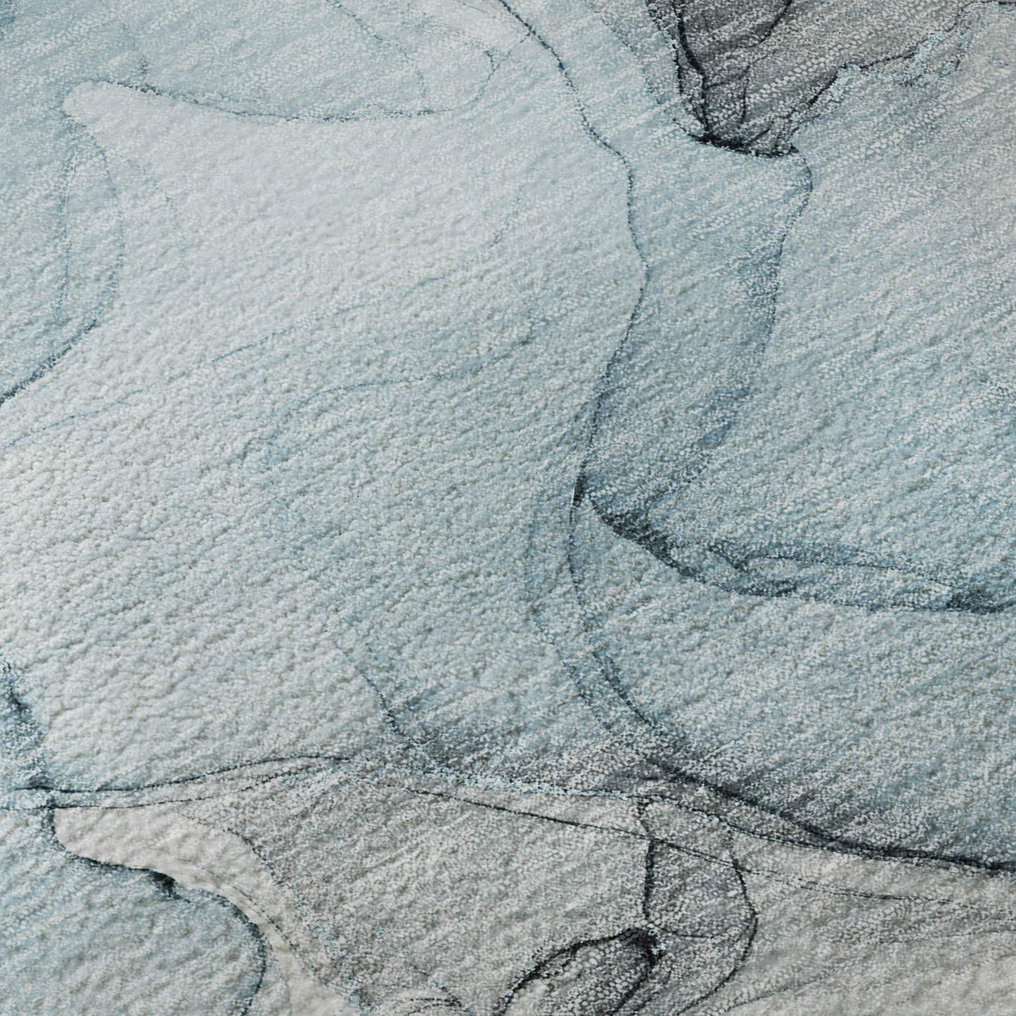 8' X 10' Teal And Gray Abstract Washable Area Rug With UV Protection - HomeRoots - Flyclothing LLC