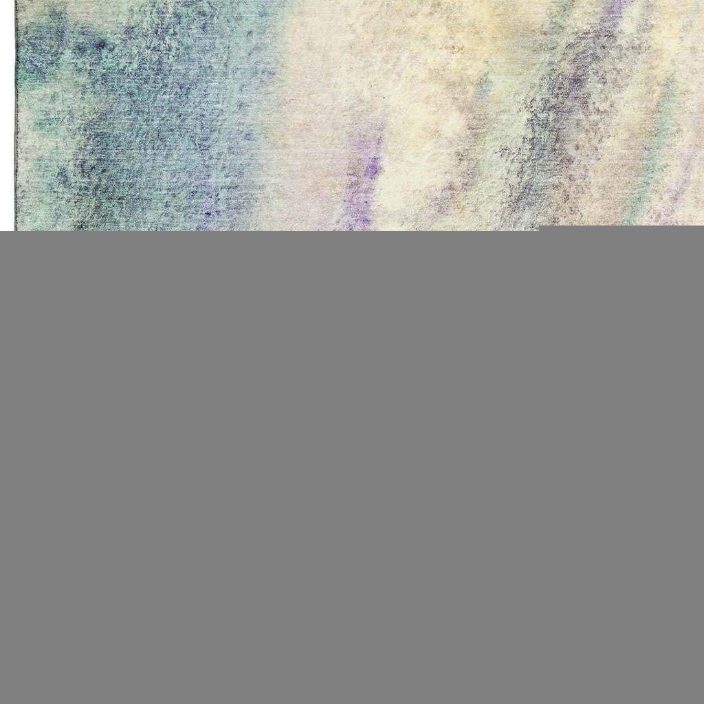 3' X 5' Blue Purple And Ivory Abstract Washable Area Rug With UV Protection - HomeRoots - Flyclothing LLC