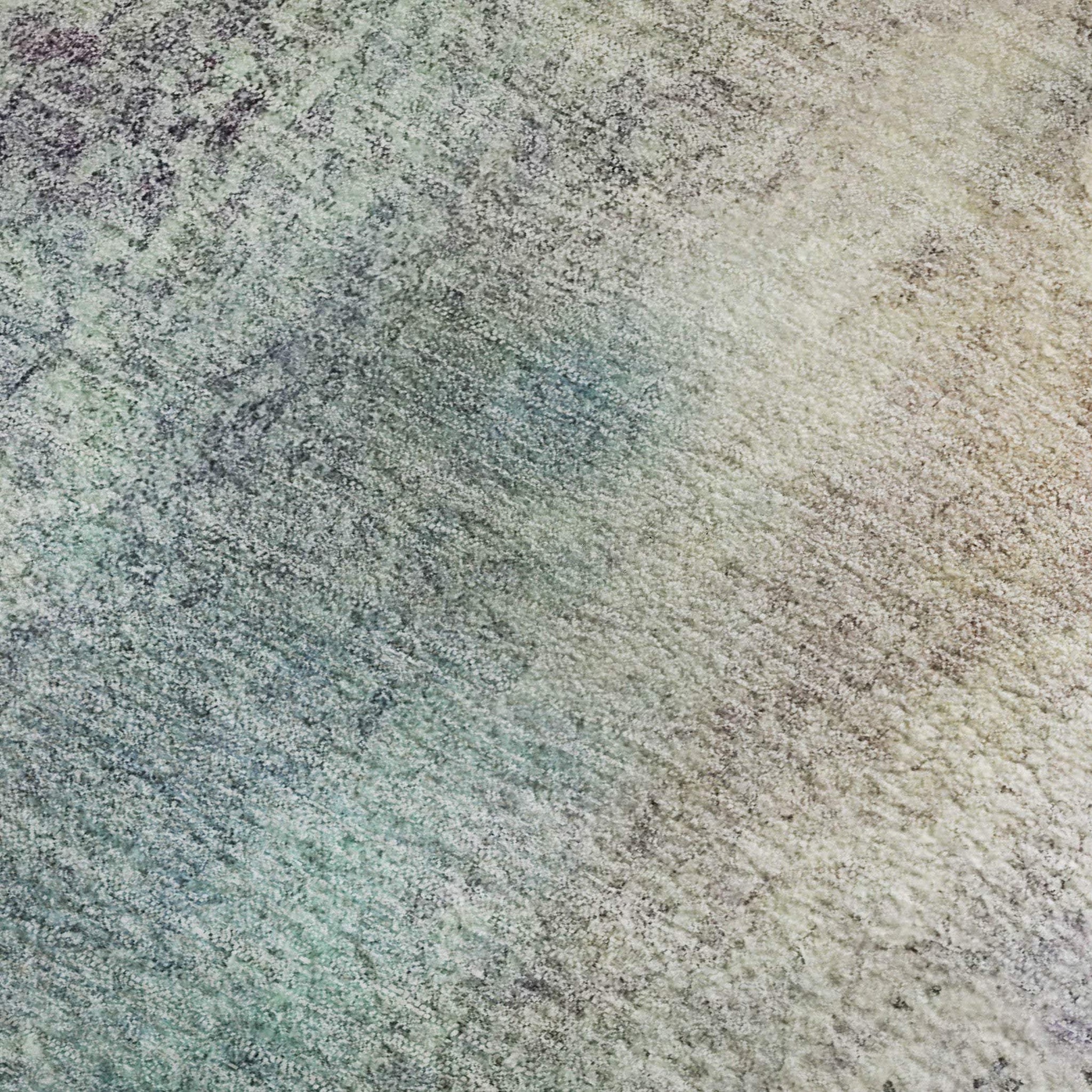3' X 5' Blue Purple And Ivory Abstract Washable Area Rug With UV Protection - HomeRoots - Flyclothing LLC
