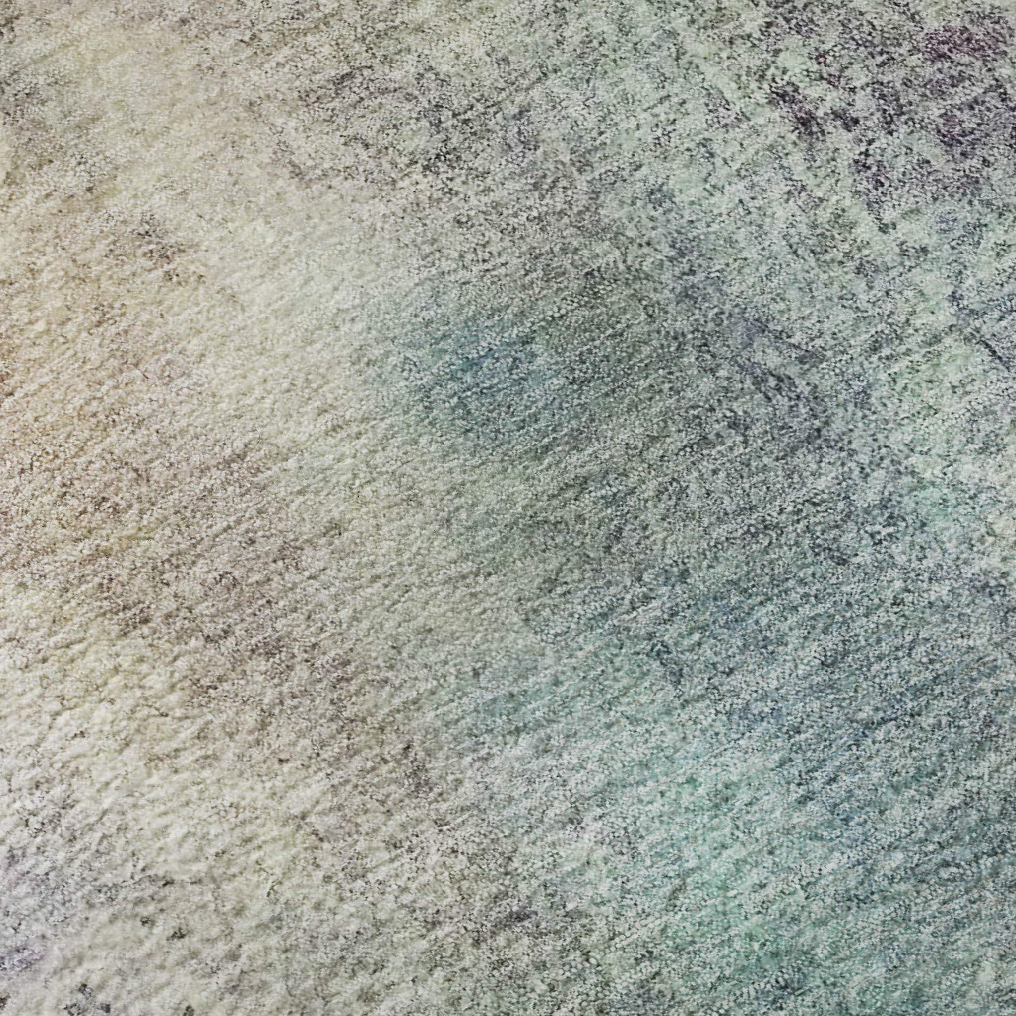 8' Blue Purple And Ivory Abstract Washable Round Rug With UV Protection - HomeRoots - Flyclothing LLC