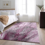 3' X 5' Pink And Ivory Abstract Washable Area Rug With UV Protection - HomeRoots - Flyclothing LLC