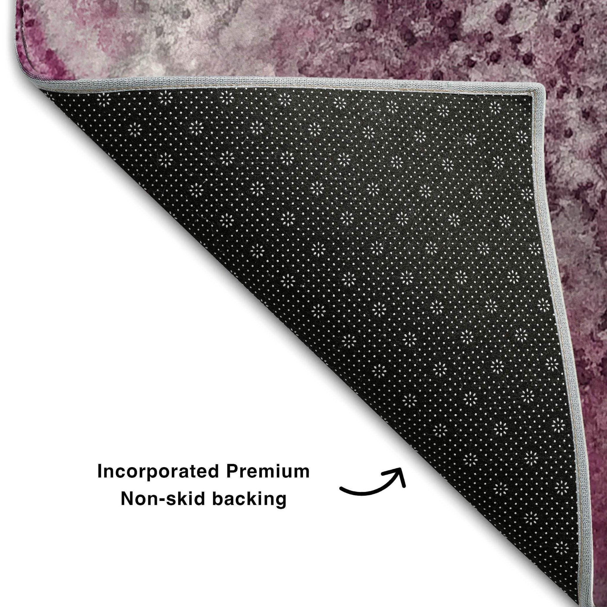 3' X 5' Pink And Ivory Abstract Washable Area Rug With UV Protection - HomeRoots - Flyclothing LLC