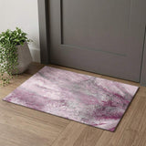 3' X 5' Pink And Ivory Abstract Washable Area Rug With UV Protection - HomeRoots - Flyclothing LLC