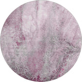 8' Pink And Ivory Abstract Washable Round Rug With UV Protection - HomeRoots - Flyclothing LLC