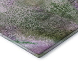 3' X 5' Purple And Green Abstract Washable Area Rug With UV Protection - HomeRoots - Flyclothing LLC