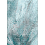 3' X 5' Teal And Ivory Abstract Washable Area Rug With UV Protection - HomeRoots - Flyclothing LLC