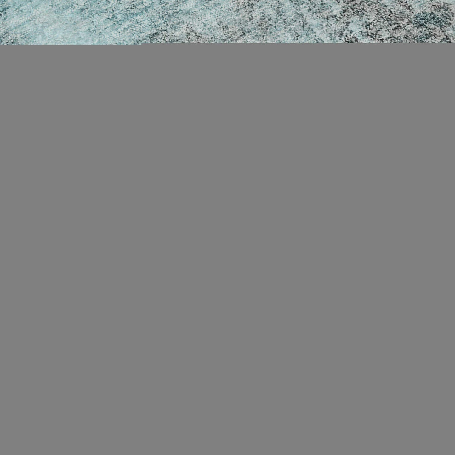 8' Teal And Ivory Abstract Washable Round Rug With UV Protection - HomeRoots - Flyclothing LLC