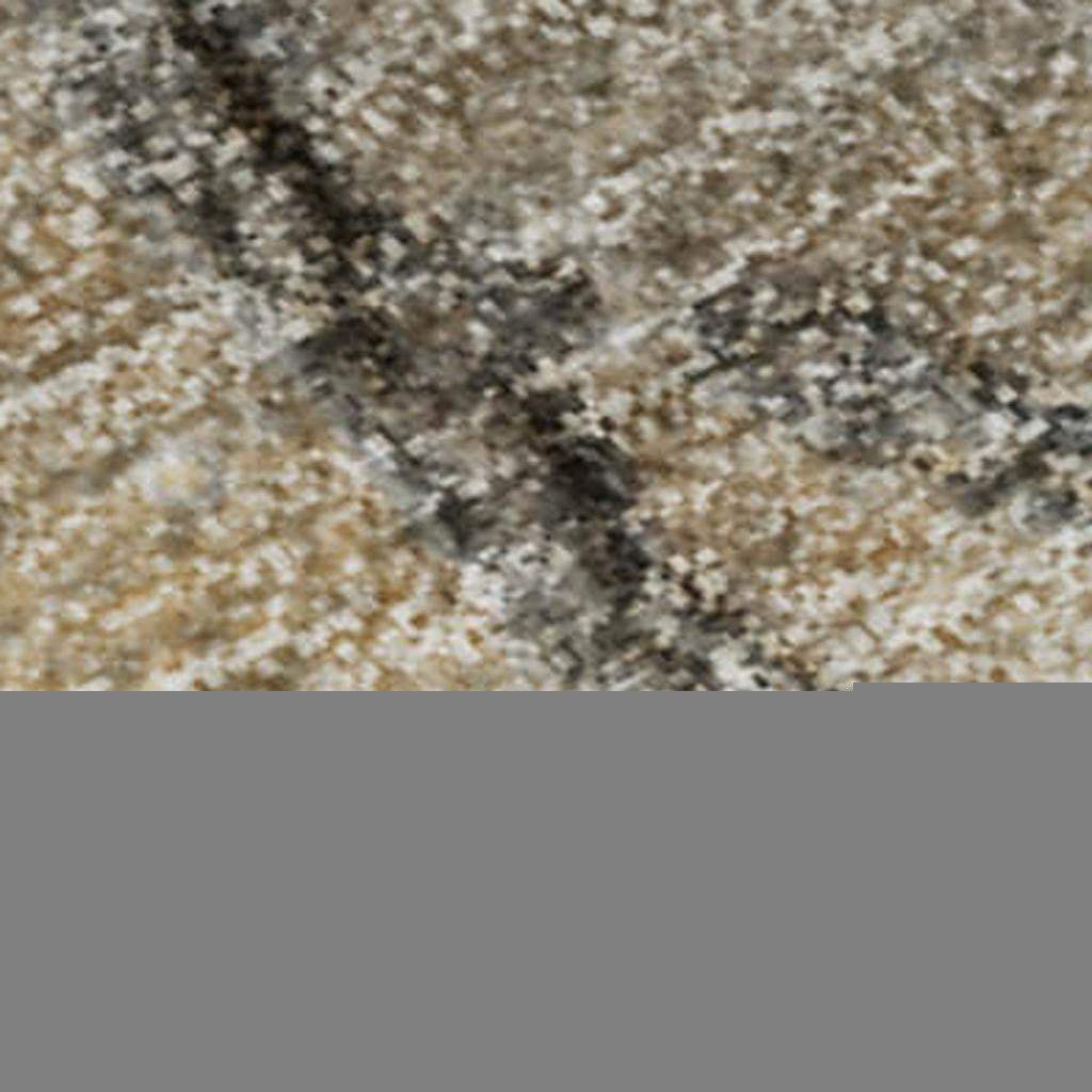 3' X 5' Beige Brown And Ivory Abstract Washable Area Rug With UV Protection - HomeRoots - Flyclothing LLC