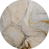 8' Beige Brown And Ivory Abstract Washable Round Rug With UV Protection - HomeRoots - Flyclothing LLC