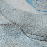 3' X 5' Blue Gray And Ivory Abstract Washable Area Rug With UV Protection - HomeRoots - Flyclothing LLC