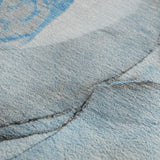 3' X 5' Blue Gray And Ivory Abstract Washable Area Rug With UV Protection - HomeRoots - Flyclothing LLC