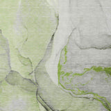 3' X 5' Green Gray And Ivory Abstract Washable Area Rug With UV Protection - HomeRoots - Flyclothing LLC