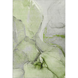 3' X 5' Green Gray And Ivory Abstract Washable Area Rug With UV Protection - HomeRoots - Flyclothing LLC