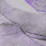 3' X 5' Purple Gray And Ivory Abstract Washable Area Rug With UV Protection - HomeRoots - Flyclothing LLC