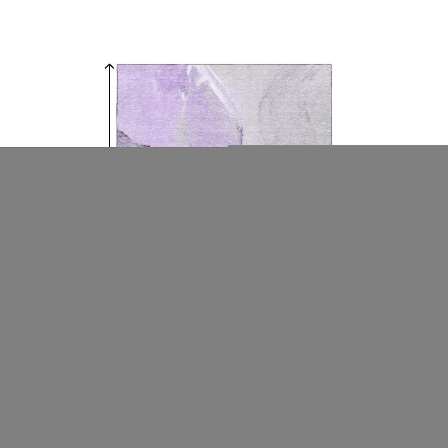 3' X 5' Purple Gray And Ivory Abstract Washable Area Rug With UV Protection - HomeRoots - Flyclothing LLC