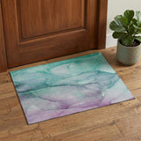 3' X 5' Fern Green And Ivory Abstract Washable Area Rug With UV Protection - HomeRoots - Flyclothing LLC
