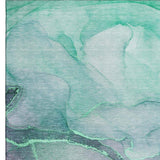 3' X 5' Fern Green And Ivory Abstract Washable Area Rug With UV Protection - HomeRoots - Flyclothing LLC