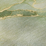 8' Green And Ivory Abstract Washable Round Rug With UV Protection - HomeRoots - Flyclothing LLC