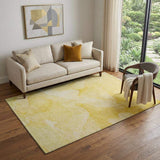 5' X 8' Gold And Ivory Abstract Washable Area Rug With UV Protection - HomeRoots - Flyclothing LLC