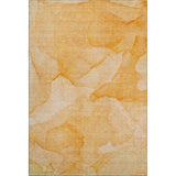 3' X 5' Orange And Ivory Abstract Washable Area Rug With UV Protection - HomeRoots - Flyclothing LLC