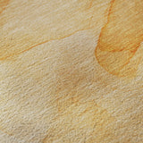 8' Orange And Ivory Abstract Washable Round Rug With UV Protection - HomeRoots - Flyclothing LLC