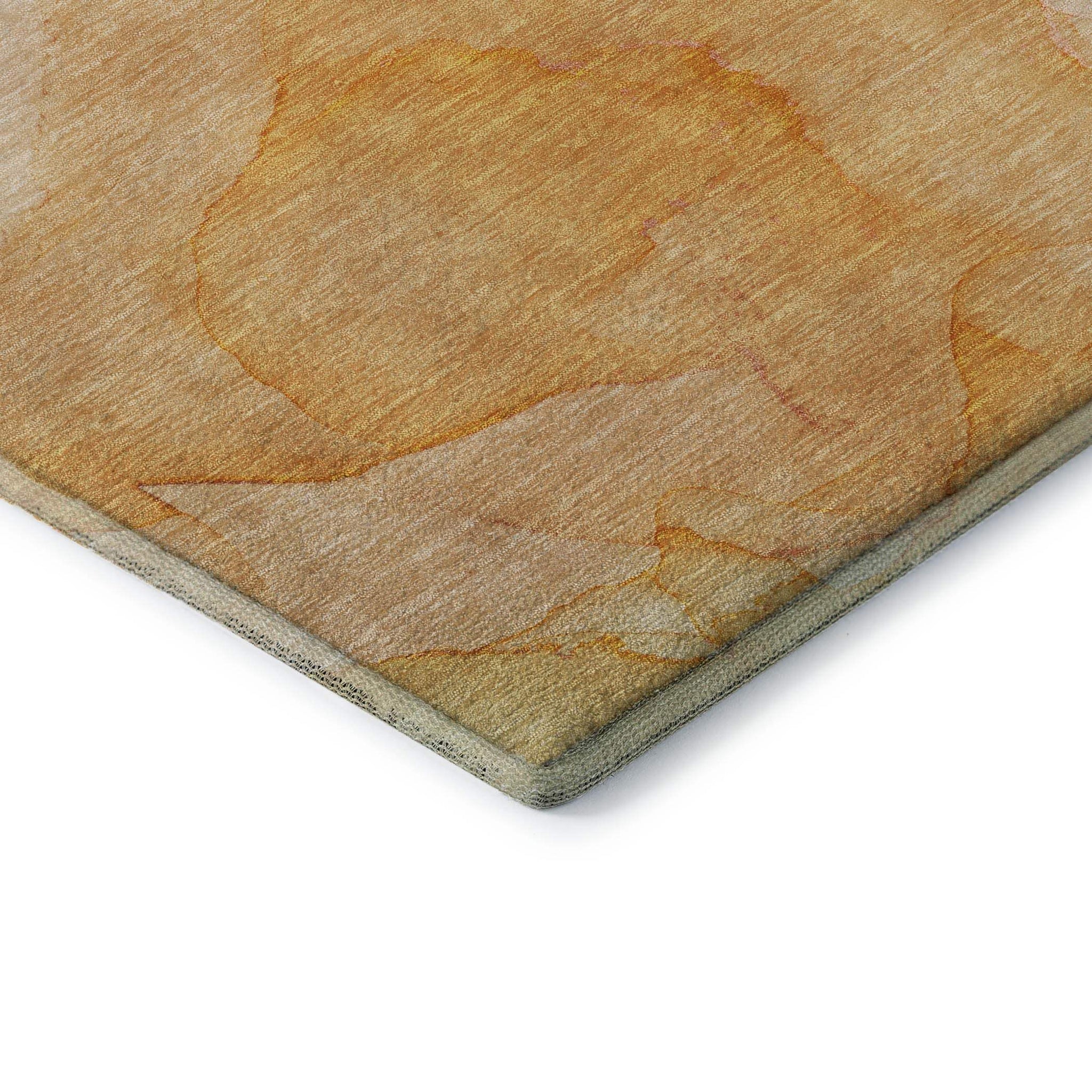 8' X 10' Orange And Ivory Abstract Washable Area Rug With UV Protection - HomeRoots - Flyclothing LLC