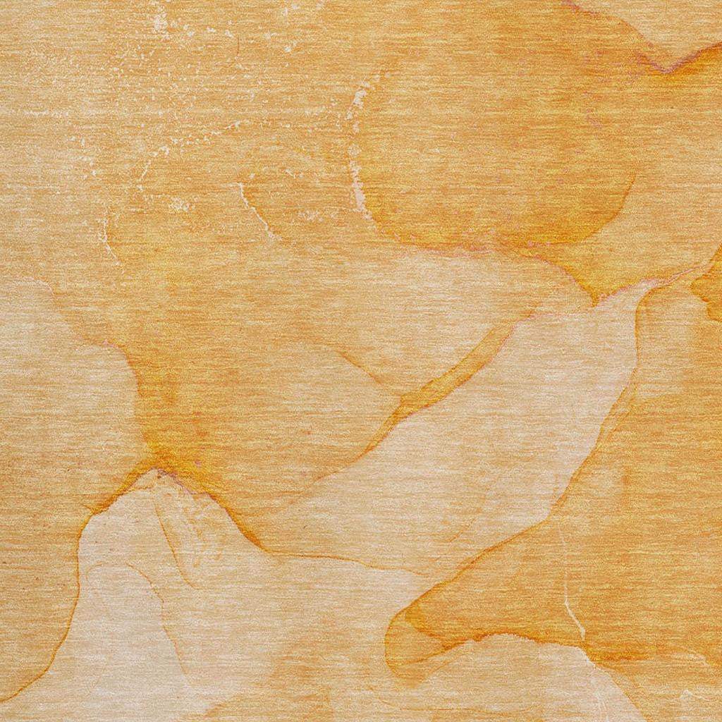 8' X 10' Orange And Ivory Abstract Washable Area Rug With UV Protection - HomeRoots - Flyclothing LLC