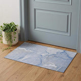 3' X 5' Blue And Ivory Abstract Washable Area Rug With UV Protection - HomeRoots - Flyclothing LLC