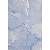 5' X 8' Blue And Ivory Abstract Washable Area Rug With UV Protection - HomeRoots - Flyclothing LLC