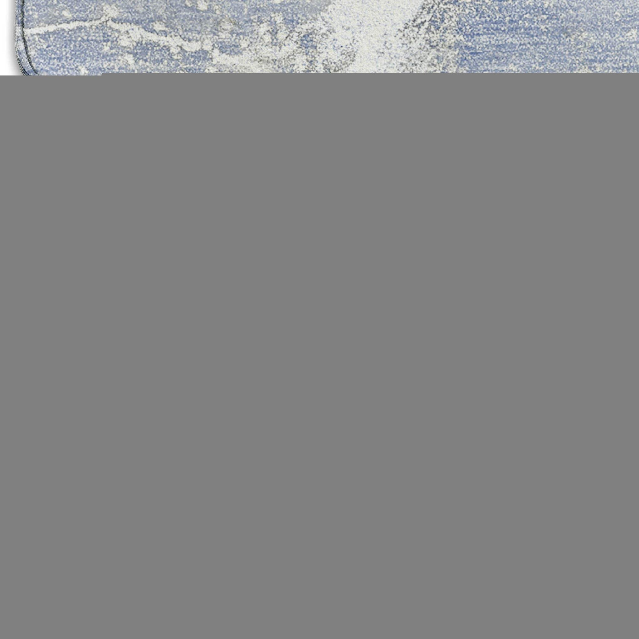 5' X 8' Blue And Ivory Abstract Washable Area Rug With UV Protection - HomeRoots - Flyclothing LLC