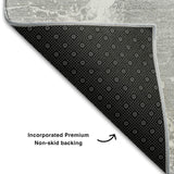 3' X 5' Gray And Ivory Abstract Washable Area Rug With UV Protection - HomeRoots - Flyclothing LLC