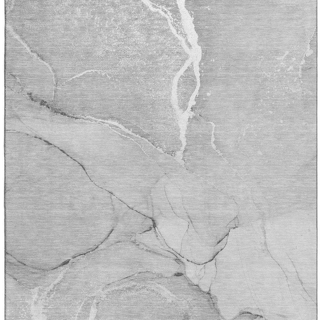 9' X 12' Gray And Ivory Abstract Washable Area Rug With UV Protection - HomeRoots - Flyclothing LLC