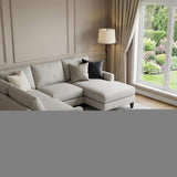 10' X 14' Gray And Ivory Abstract Washable Area Rug With UV Protection - HomeRoots - Flyclothing LLC