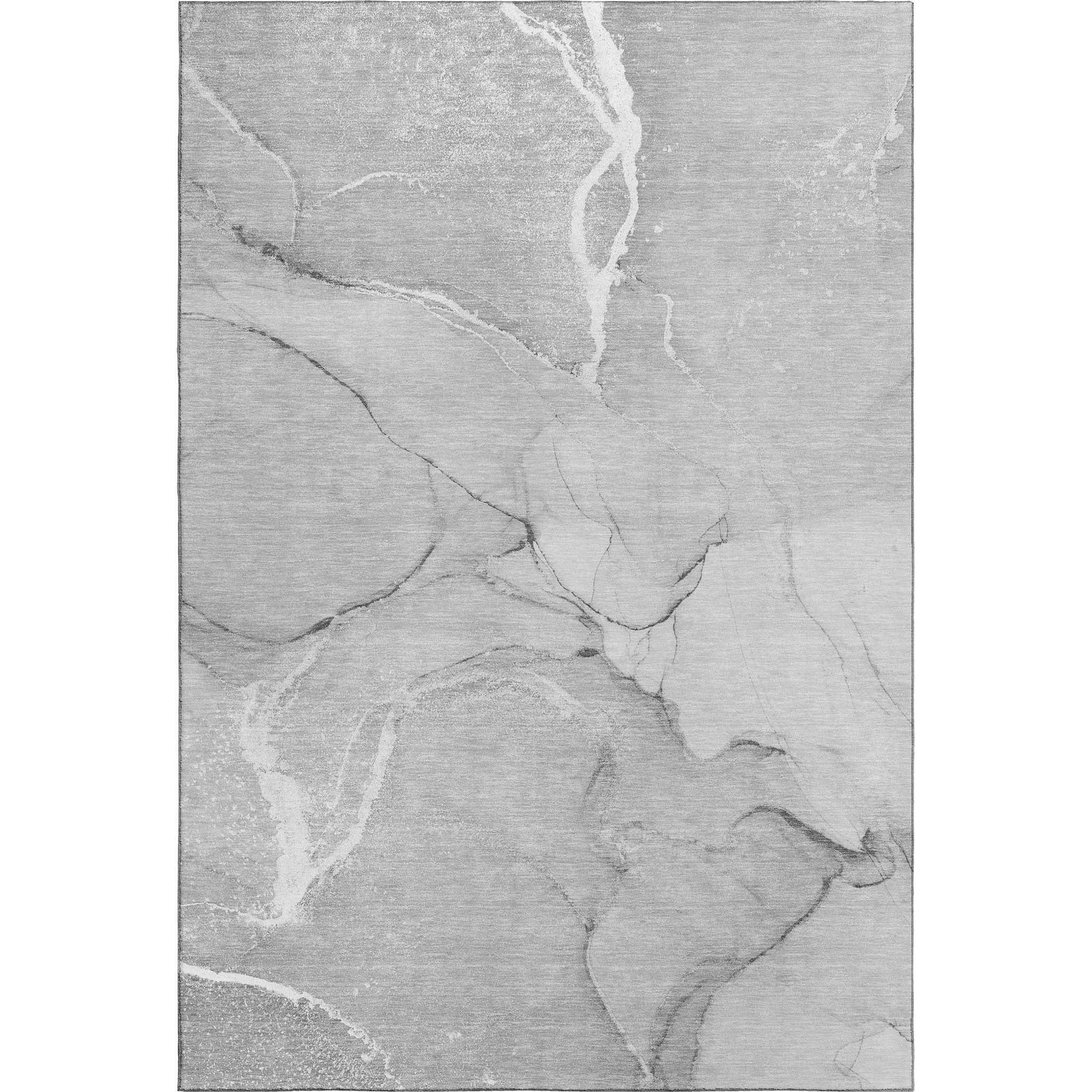 10' X 14' Gray And Ivory Abstract Washable Area Rug With UV Protection - HomeRoots - Flyclothing LLC