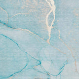 3' X 5' Teal And Ivory Abstract Washable Area Rug With UV Protection - HomeRoots - Flyclothing LLC