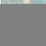 8' Teal And Ivory Abstract Washable Round Rug With UV Protection - HomeRoots - Flyclothing LLC